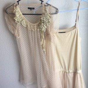 Dress and sheer Top set